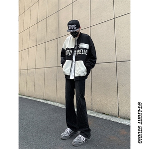 B221 美式ins高街暗黑小众个性设计直筒牛仔裤 LK23144-P65 控88图片