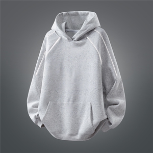 1可二开反光条大码M-5XL卫衣男面料50%棉50%涤纶WY78123特P53控88图片