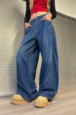 903-AK8013-特P55【S-3XL】弯刀牛仔裤！1，男装牛仔裤，星座903