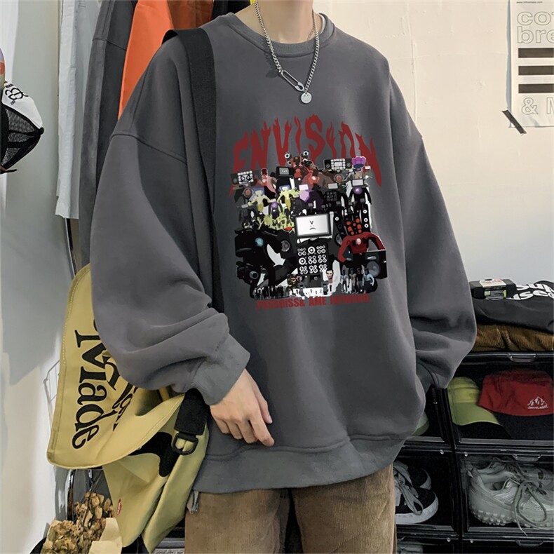 特P25控48秋冬新款男士圆领卫衣宽松休闲日常百搭上衣WQ2433,男装卫衣,电商B370