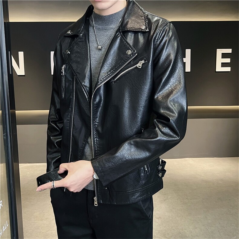 2022秋季新款男机车PU皮夹克皮衣男外套A2189866,男装夹克,电商B217