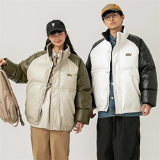 2026冬季新款男装日系潮牌拼色宽松休闲棉服加厚外套MY380-F148，男装棉衣，电商A101（原外27）