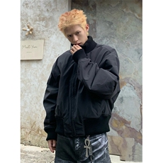 现货【网图】黑色卡其色杭州货飞行夹克短款立领棉服MY04-P90，男装棉衣，电商A466