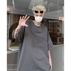 纯棉钢印T恤XY5519-TP25控价39男士夏装中性风潮牌设计感T恤，男装T恤，电商A102-1
