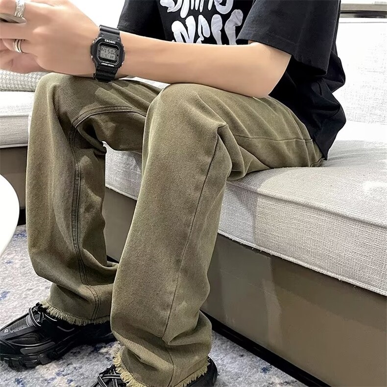 牛仔裤男韩版潮流痞帅气高街2026夏季新款ins百搭长裤RK184-P42,男装牛仔裤,星座412