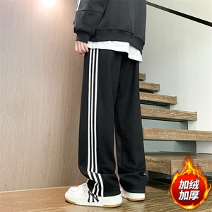 木地板新款男百搭设计感加绒港风休闲裤K186H-P50图片