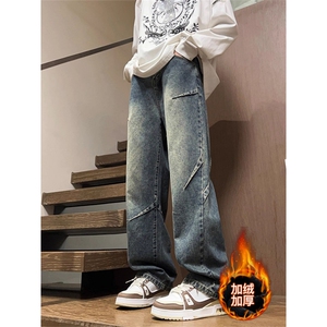 【XZ1112-1现货】美式直通牛仔裤加绒/不加绒 男宽松 P42 Y367图片