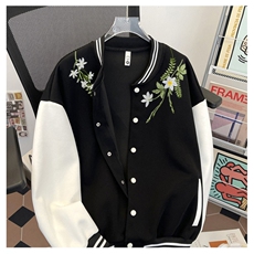 J9932-P70美式嘻哈高质量刺绣宽松潮牌棒球服夹克，男装夹克，星座617A-2