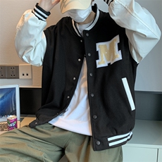 现货新款毛呢2022刺绣春款棒球服男港风上衣ins夹克W2357-P58，男装夹克，星座512-2