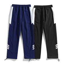 白底秋冬侧边拼接拖地工装裤宽松休闲伞兵裤男K23328-P40控58，男装工装外套，星座717