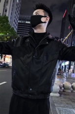 高级感秋季新款男时尚假两件PU皮夹克外套A368-98821-P138绒148，男装夹克，电商A368