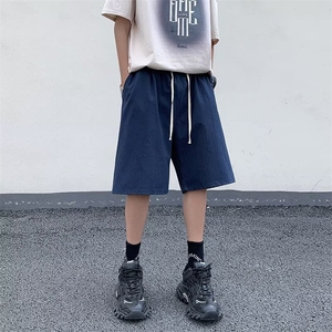夏季休闲裤男士韩版潮流纯色百搭痞帅2024新款ins五分裤K5253-P43图片