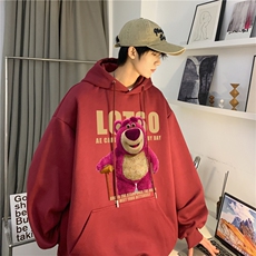 草莓熊宽松休闲连帽卫衣男生秋季新款上衣JK23332-特批30控49，男装卫衣，星座605(原A050)