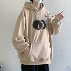 HD1427-TP75控价98冬季摇粒绒卫衣毛巾绣男港风连帽套头外套，男装卫衣，电商A102-1