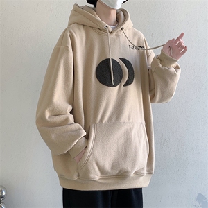 HD1427-TP75 控价98  冬季摇粒绒卫衣毛巾绣男港风连帽套头外套图片