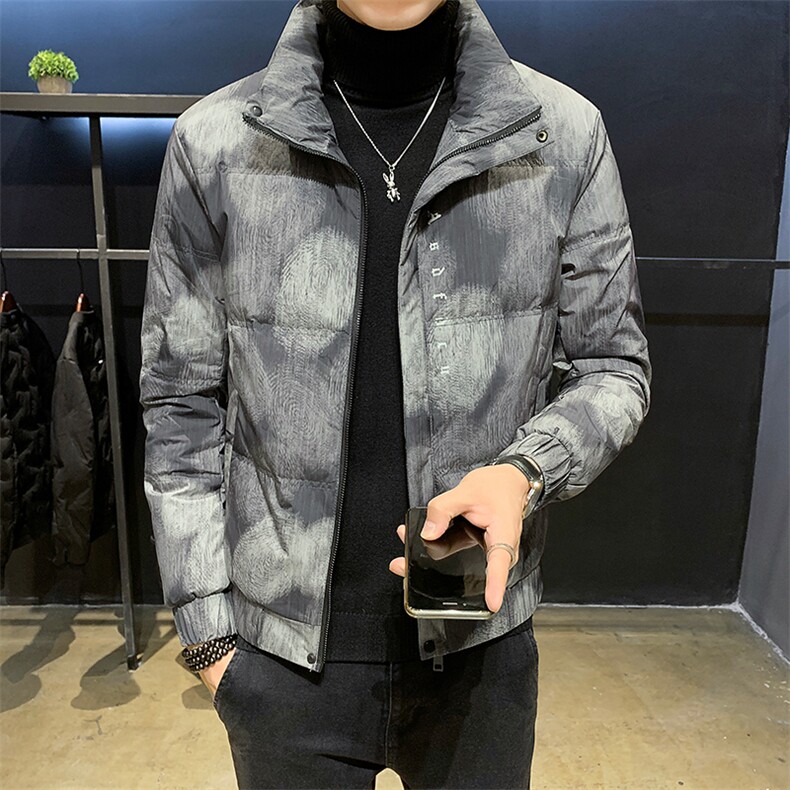轻薄羽绒服男冬季2025新款渐变潮牌立领外套 A313-013-P145图片