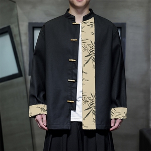 25春季新款新中式情侣外景真竹扣夹克加厚男士外套JK88-P100控158图片