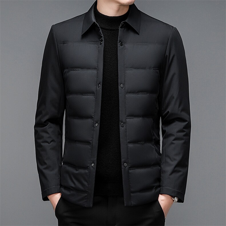 CXY206钱塘2020-2中年男士冬季厚款时尚休闲翻领百搭羽绒服P160,男装羽绒服,钱塘207-2