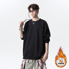 光板重磅圆领卫衣加绒保暖W4691JR（加绒）特P30/常规W4691-特P25，男装棉衣，电商A007