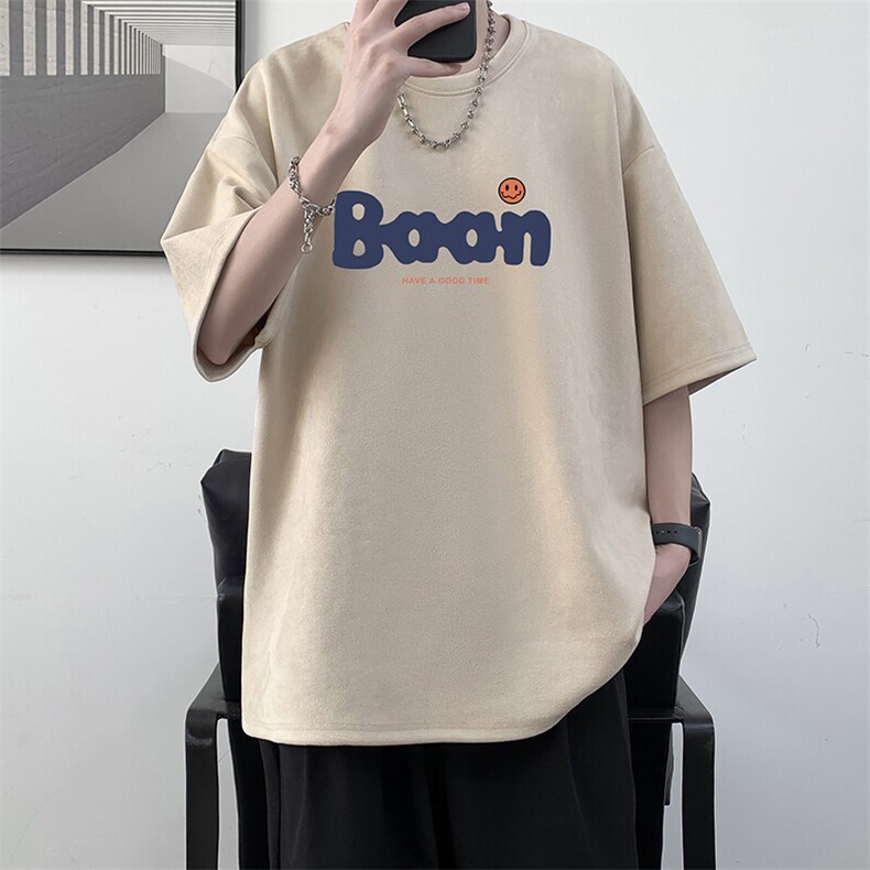 麂皮绒短袖t恤男大码半袖男 JD82406-P25图片