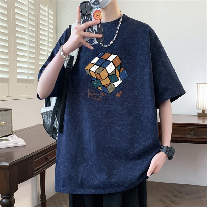 ！2026夏季新款男士小碎花印花短袖T恤情侣半袖T2565特P25,男装T恤,电商B220