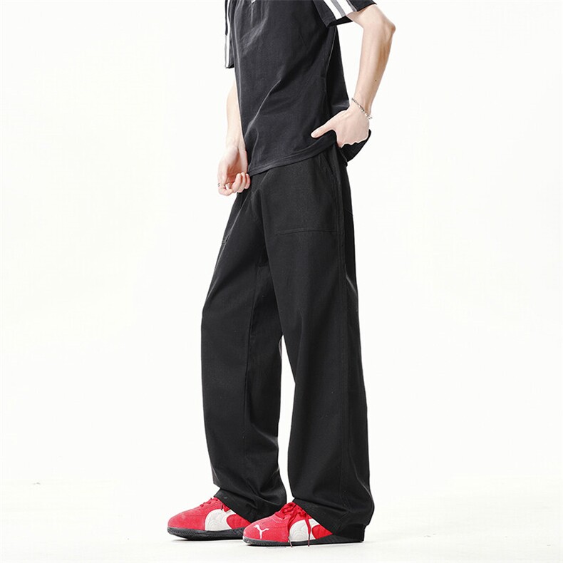 XK438-P50黑色美式直筒夏季裤子男款高级休闲裤,男装休闲裤,电商A178