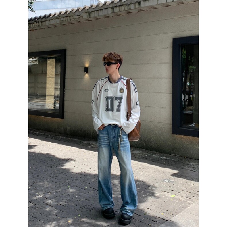 【有货】网眼冰球服长袖t恤男美式复古内搭打底衫TP05LL-特P48,男装T恤,星座1007（原301D）