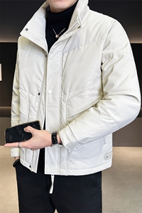 标50绒 店主风男士立领皮羽绒服保暖外套 5856-P235(控券后318)图片