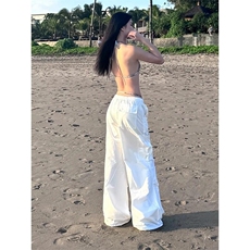 W9533-P50网图现货美式高街新款辣妹宽松阔腿休闲裤，男装休闲裤，星座1608-2