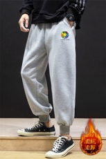 K12101-P40加绒P50束脚纯棉运动裤男士休闲裤大码宽松卫裤男，男装休闲裤，电商A040A