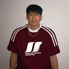 夏季美式高街重磅纯棉三条杠织带撞色男女短袖T恤ZD337-特P30，男装T恤，电商A486