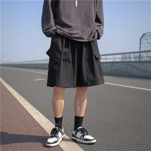 工装短裤男潮牌日系休闲五分裤夏季ins潮流宽松阔腿裤 K5994-P32图片