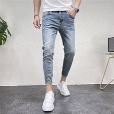 2024秋季新款百搭修身牛仔裤男休闲高弹小脚裤九分D311G2332P85，男装牛仔裤，电商D311