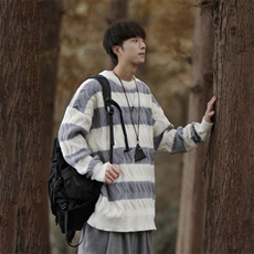 cityboy！条纹毛衣男士加厚麻花线衣男针织衫男XH03-P60，男装针织衫/毛衣，电商B367