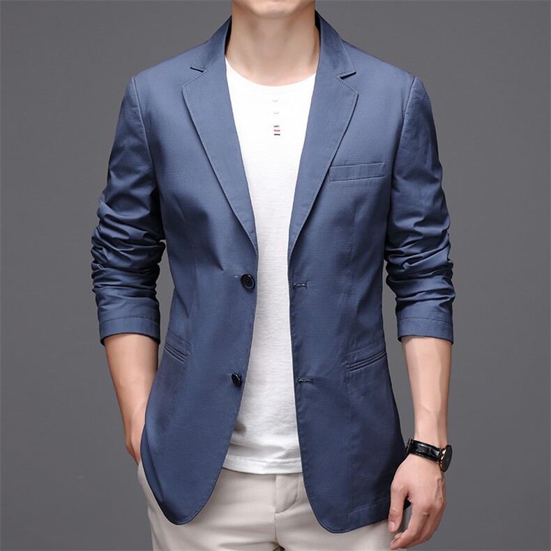 BWA8221钱塘2020-2秋季新款中年男士休闲简约百搭棉西服外套P182,男装西服,钱塘207-2