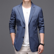 BWA8221钱塘2020-2秋季新款中年男士休闲简约百搭棉西服外套P182，男装西服，钱塘207-2