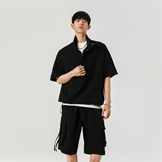 男生工装套头套装夏季休闲运动短袖短裤一套A406TZ5062特P68，男装牛仔裤，星座309（原A406）
