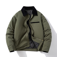 现货4色翻领秋冬飞行服棉服情侣装夹克复古外套，男装棉衣，电商A105