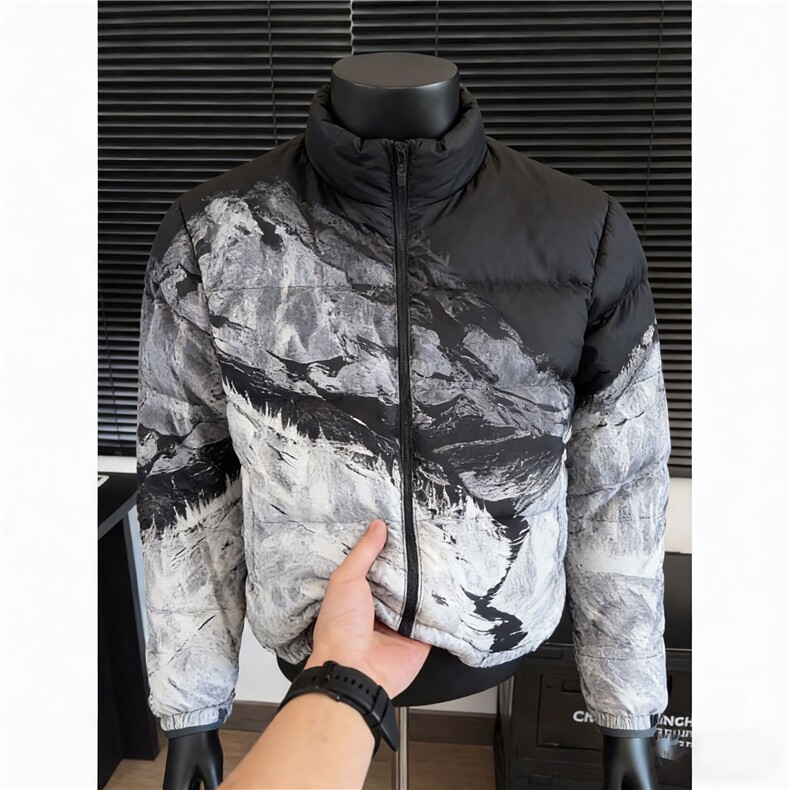 AA2115P95平替立领棉服男户外加厚保暖同款运动学生棉袄冲锋衣,男装夹克,电商B323A