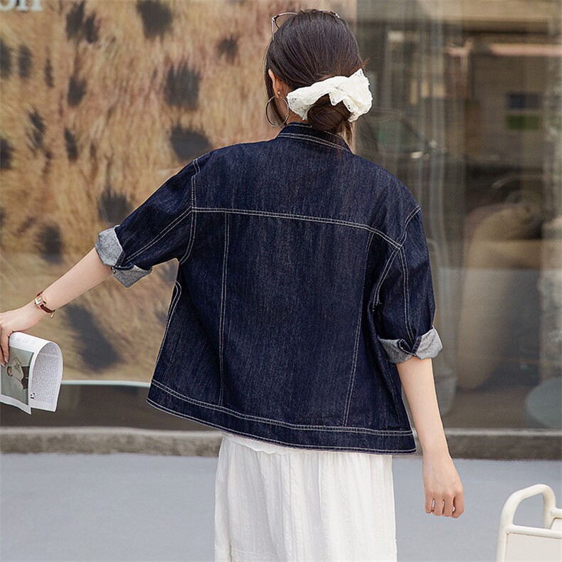 BAO跑量牛仔外套女短款百搭小个子上衣2025春秋时尚拼色休闲夹克,女装牛仔外套,江南女神