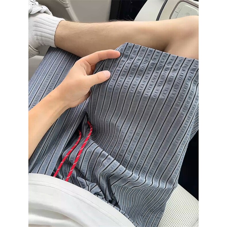 条纹美学撞色休闲百搭裤子时尚潮流复古街头短裤K776TP2548,男装休闲裤,电商A102B
