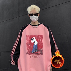 粉色拼黑色袖（加绒）