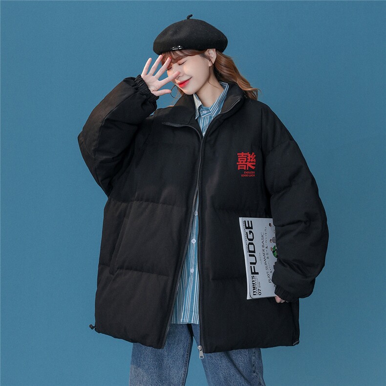 中性22冬新款季潮印花休闲立领加厚棉衣外套MY2041P115控138，男装棉衣，A247A