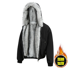 现货高品质美式高街冬季重磅狼王座山雕毛毛领棉衣男女款加厚外套，男装棉衣，电商A486