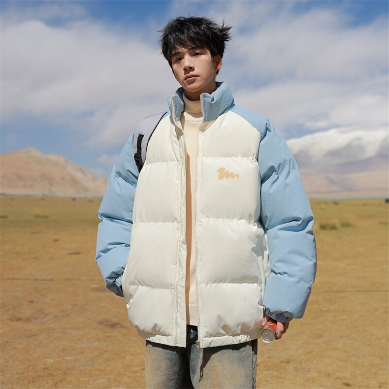 现货抖音得物可供视频三防加厚羽绒拼接棉衣外套面包棉服86657,男装棉衣,电商A486