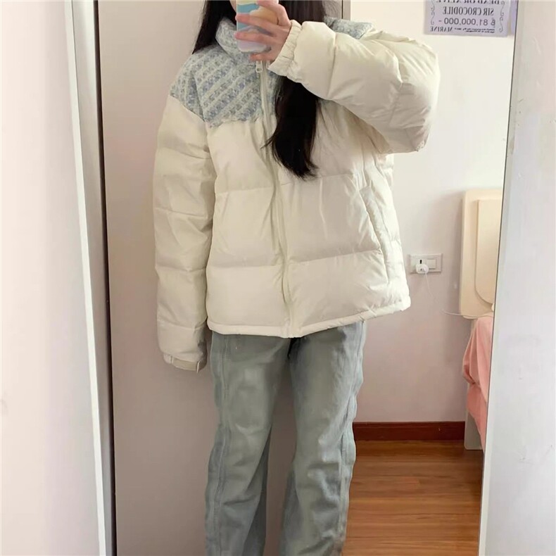 情侣小香风拼接立领棉服外套韩系加厚保暖面包服棉衣Y321-P88网图,男装棉衣,电商B245