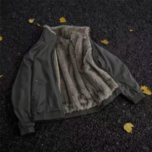 706-1-MY3872-P100特P现货冬季美式复古两面穿座山雕外棉服套