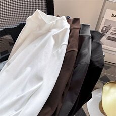秋冬半高领T恤打底衫磨毛中领双面德绒长袖秋衣大码m-5xlt52P15，男装T恤，星座1013-1