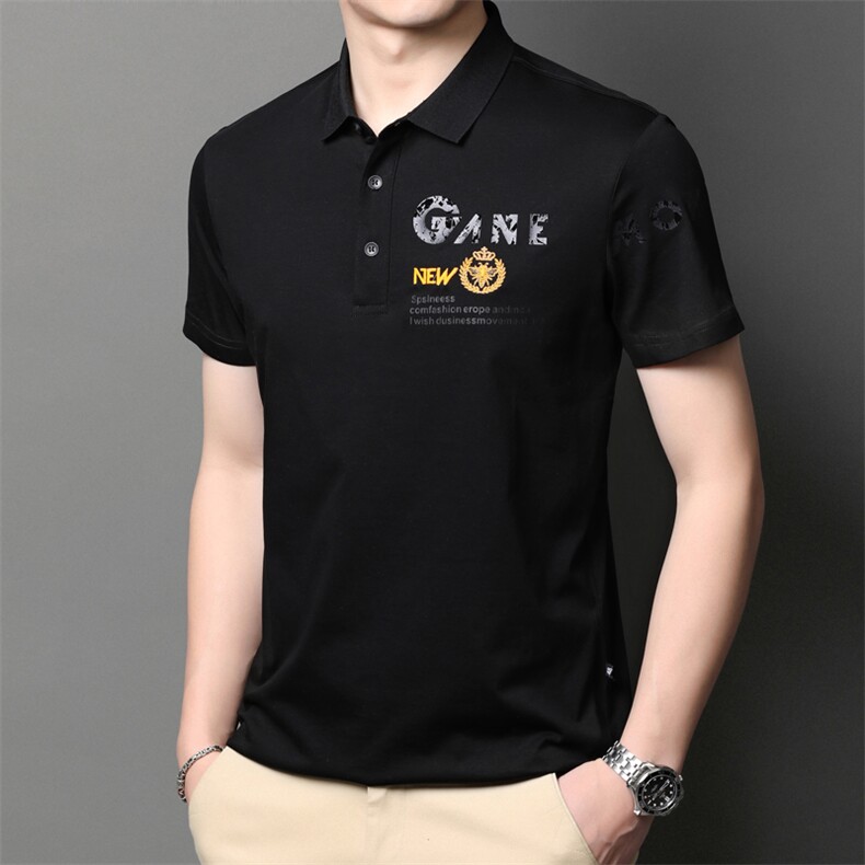 POLO衫男上衣半袖男装衣服男士体恤衫T恤潮牌休闲翻领爸爸短袖男,男装T恤,电商B212（原钱塘6029）