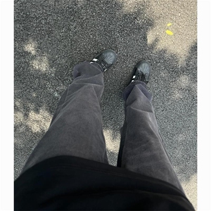 水洗猫须微喇牛仔裤潮流男潮流男士直筒男裤喇叭裤牛仔裤D556/P45图片